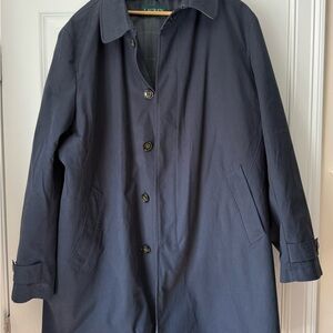 Lauren Ralph Lauren Dark Blue Water Repellent Trench Coat Removable Lining LG